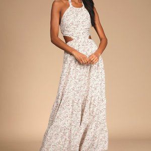 Lulu's cutout halter maxi dress